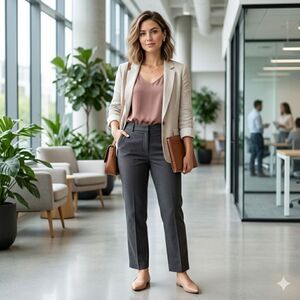 Old Navy Pixie Straight Pants Womens 14 Grey High Rise EUC